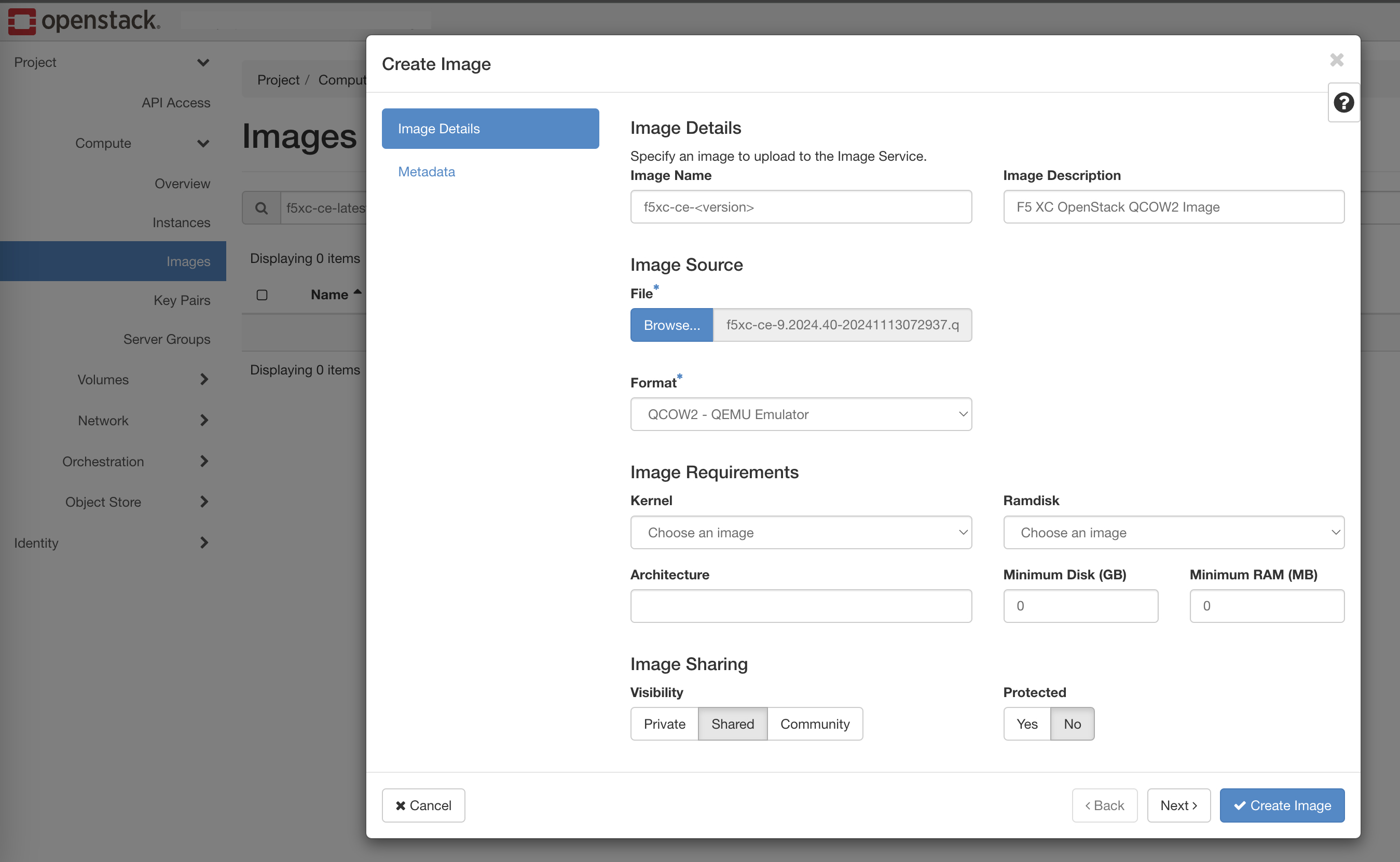 Figure: Upload Node Image
