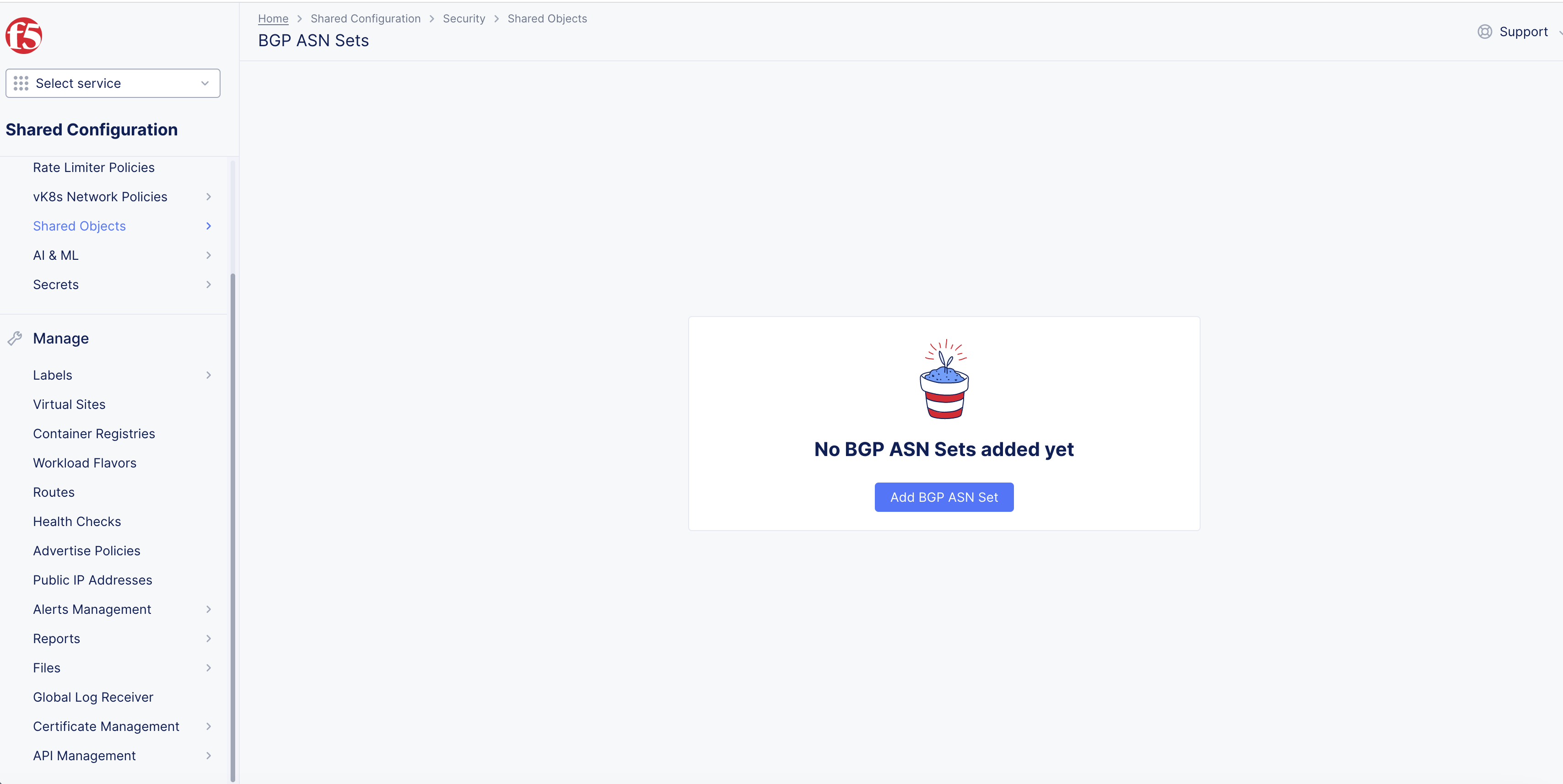 Figure: F5® Distributed Cloud Console