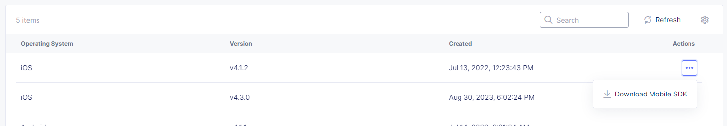 Figure: Download the F5 Distributed Cloud Mobile SDK from Bot Defense
